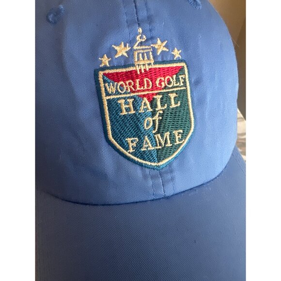 World Golf Hall Of Fame Blue Baseball Cap Adjustable Strap Classic Style - Picture 2 of 6